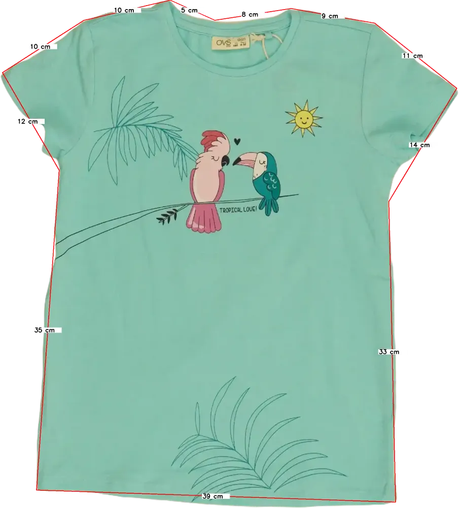 Zöld OVS Póló EU 140 / UK 10 év / US 10 év/L