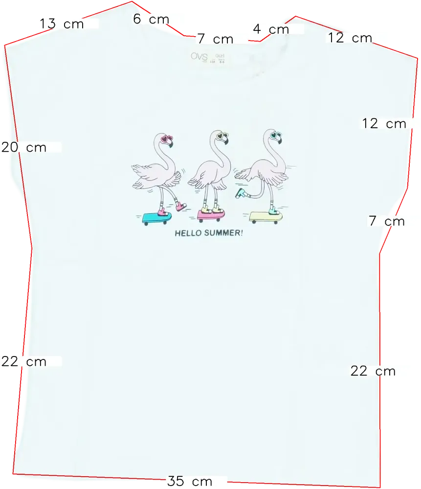 Fehér OVS Póló EU 116 / UK 6 év / US 6 év/S