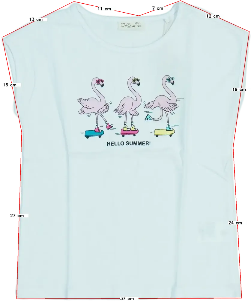 Fehér OVS Póló EU 122 / UK 7 év / US 7 év/M