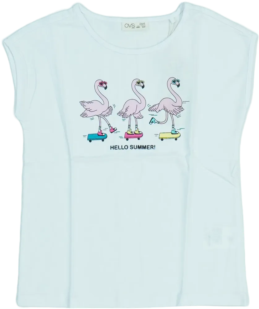 Fehér OVS Póló EU 122 / UK 7 év / US 7 év/M