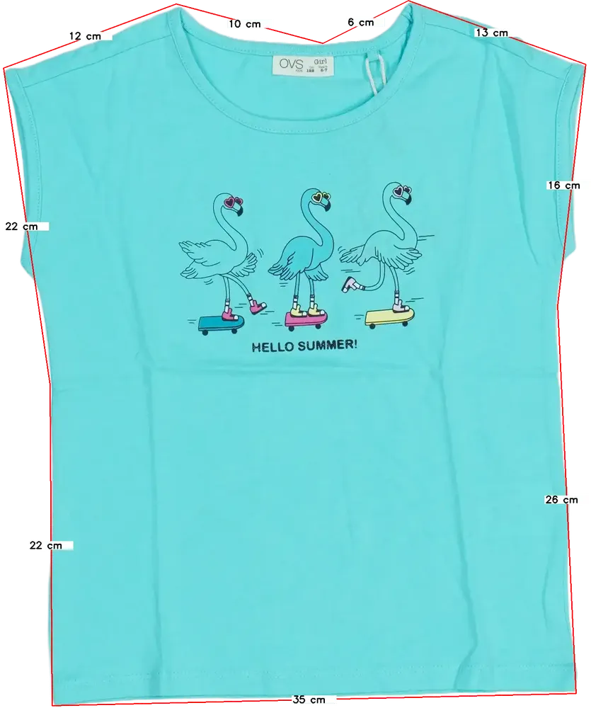 Kék OVS Póló EU 122 / UK 7 év / US 7 év/M