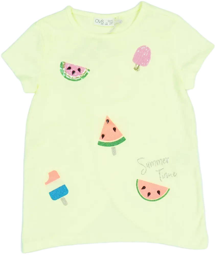 Sárga OVS Póló EU 122 / UK 7 év / US 7 év/M