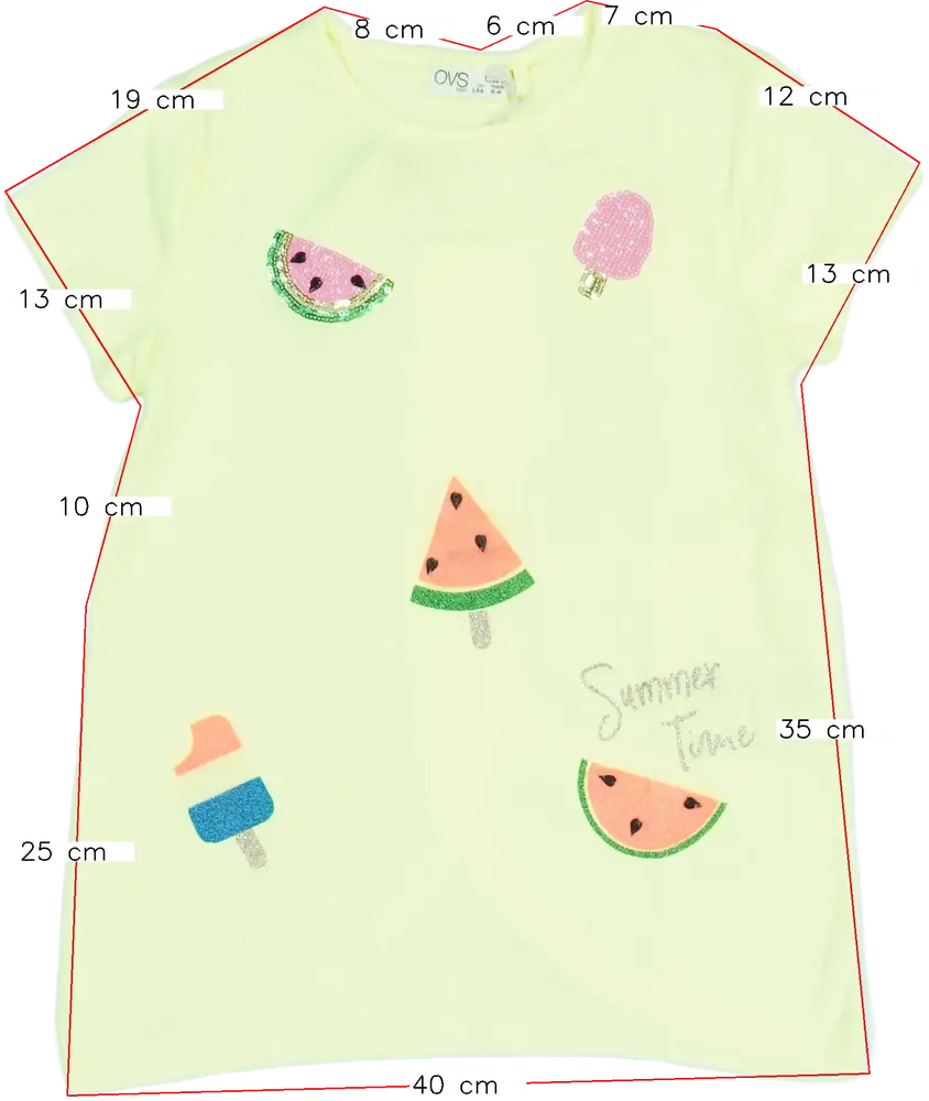 Sárga OVS Póló EU 134 / UK 9 év / US 9 év/L