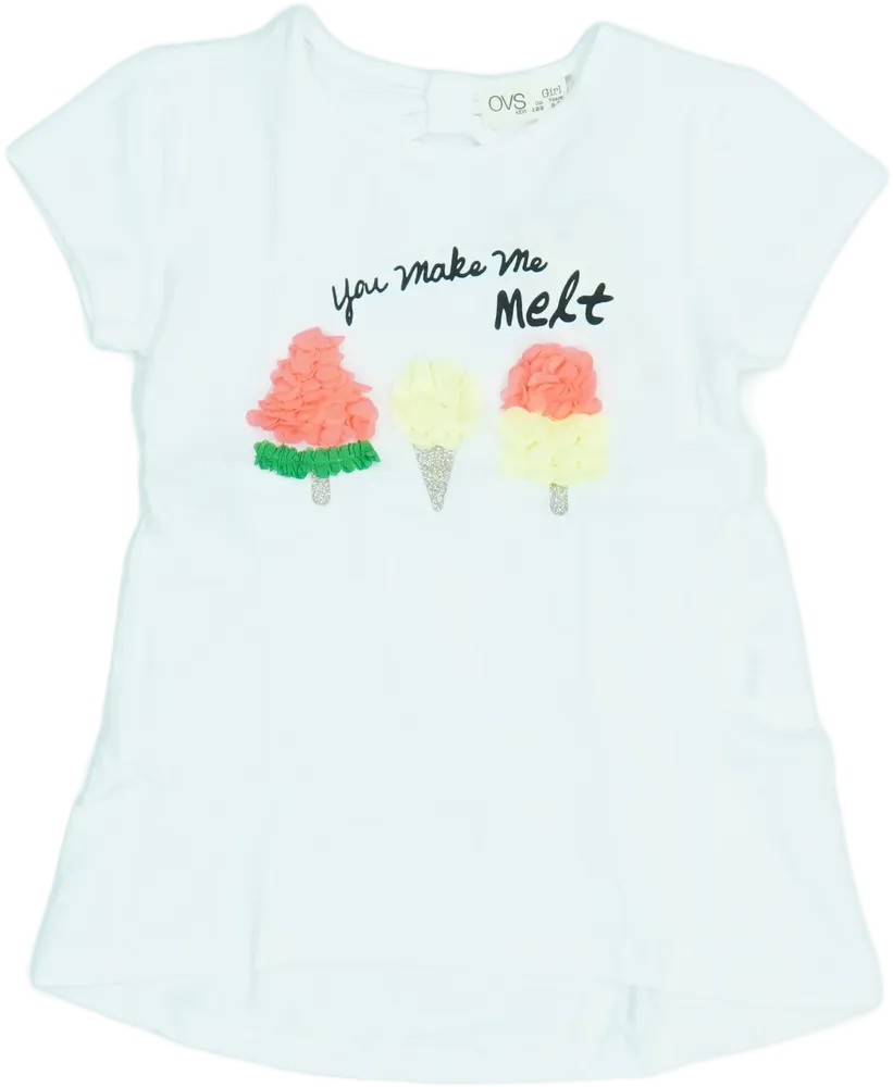 Fehér OVS Póló EU 122 / UK 7 év / US 7 év/M