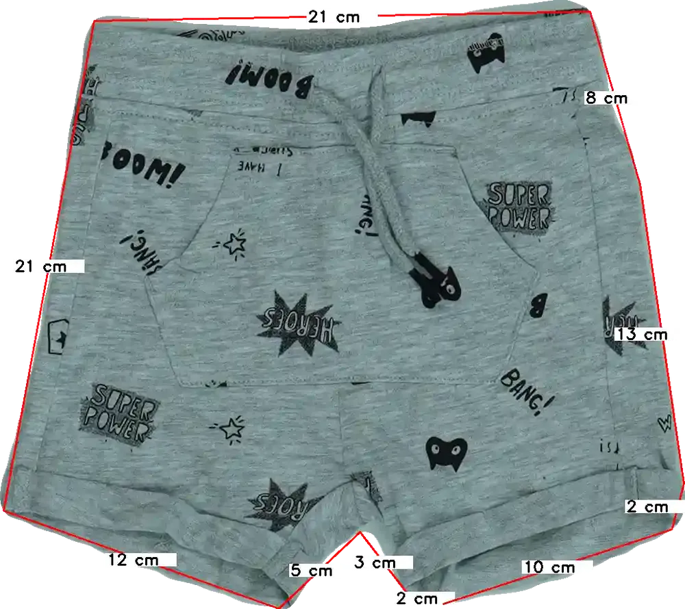 Szürke OVS - Fagottino Rövidnadrág EU 74 / UK 6-9 hónap / US 6-9 hónap