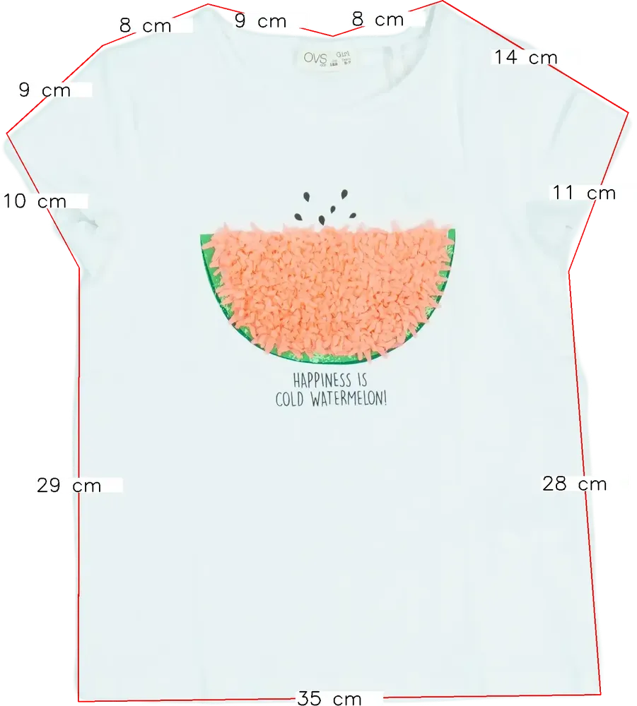 Fehér OVS Póló EU 122 / UK 7 év / US 7 év/M