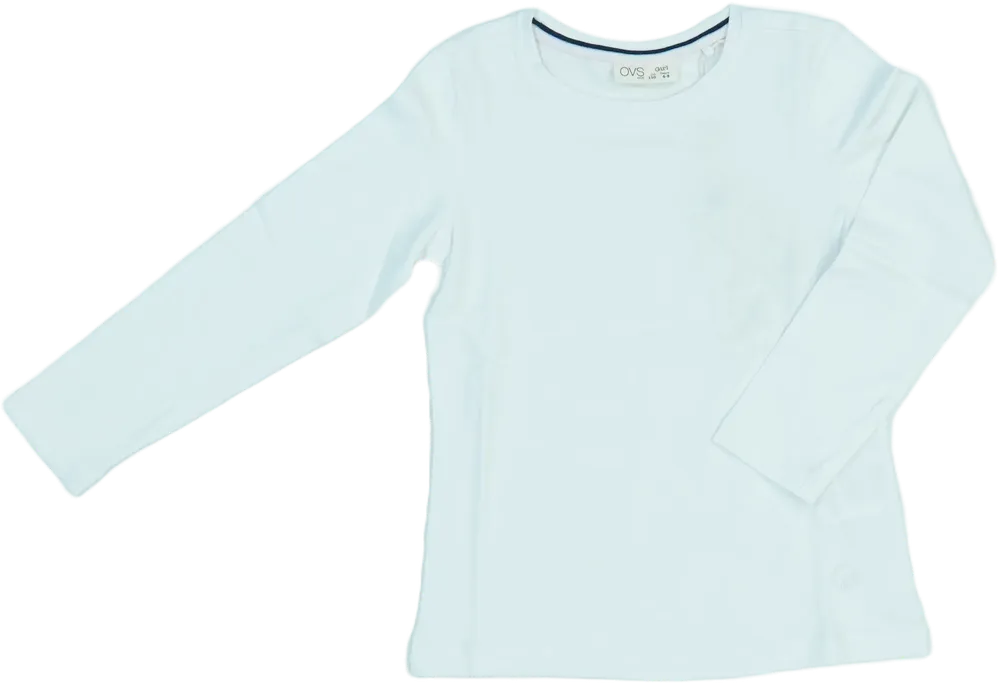 Fehér OVS Hosszú ujjú felső EU 110 / UK 5 év / US 5 év/XS