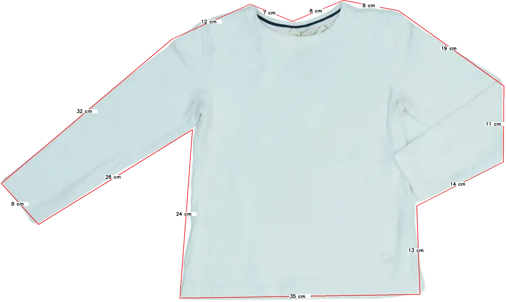 Fehér OVS Hosszú ujjú felső EU 116 / UK 6 év / US 6 év/S