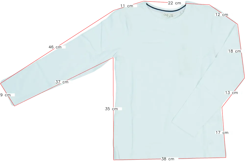 Fehér OVS Hosszú ujjú felső EU 140 / UK 10 év / US 10 év/L