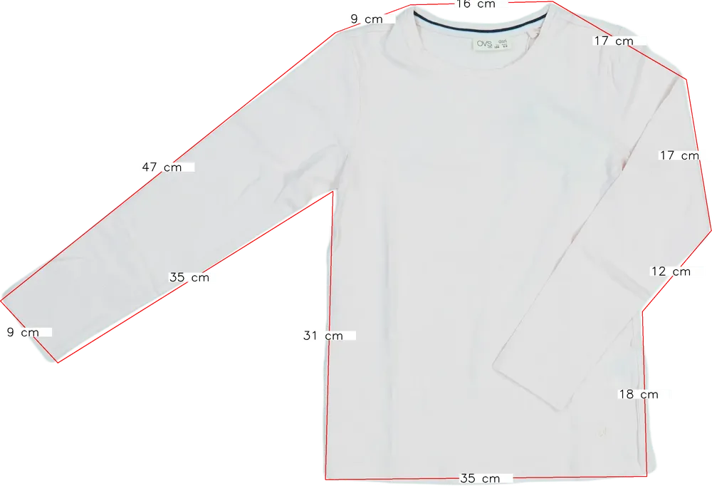 Rózsaszín OVS Hosszú ujjú felső EU 134 / UK 9 év / US 9 év/L