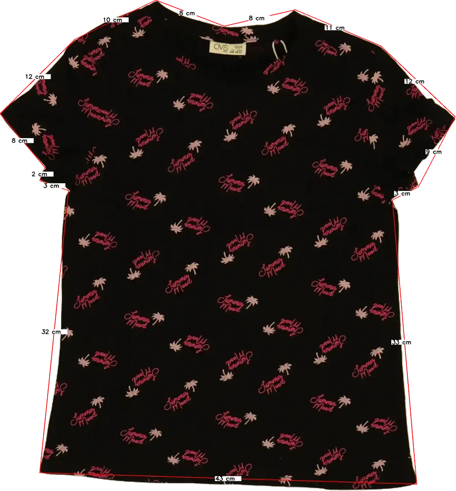 Fekete OVS Póló EU 146 / UK 11 év / US 12 év/L