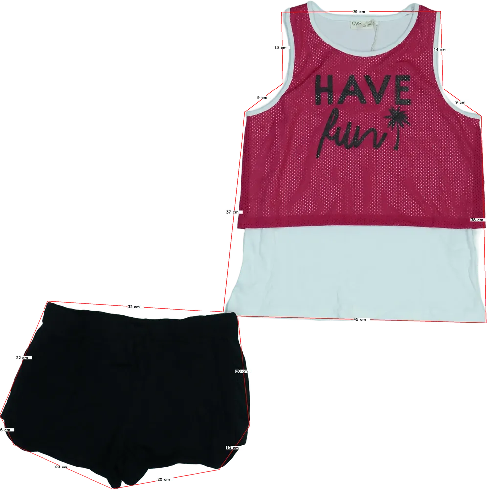 White OVS 2-piece set - Top &amp; Bottom EU 164 / UK 14 years / US 14 years/XL