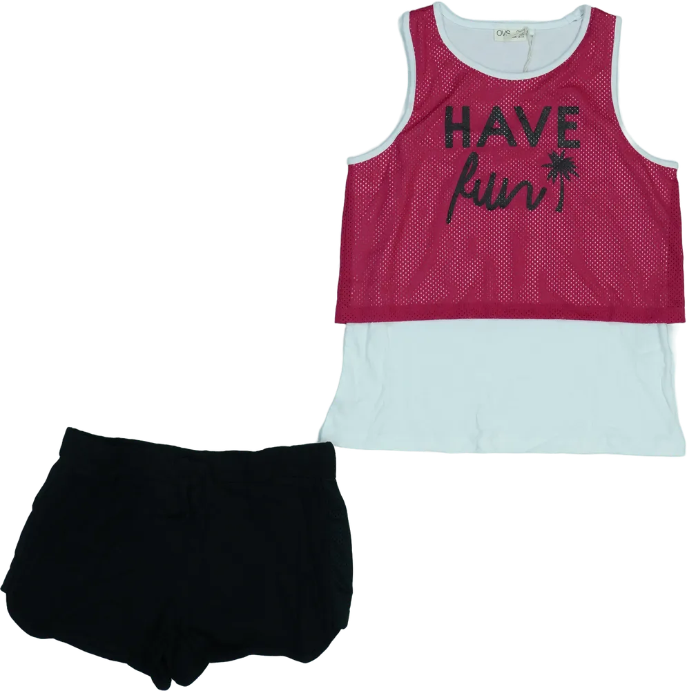 White OVS 2-piece set - Top &amp; Bottom EU 164 / UK 14 years / US 14 years/XL