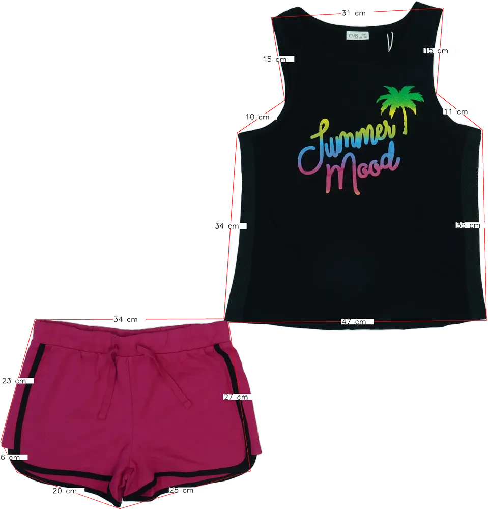Black OVS 2-piece set - Top &amp; Bottom EU 170 / UK 15 years / US XL