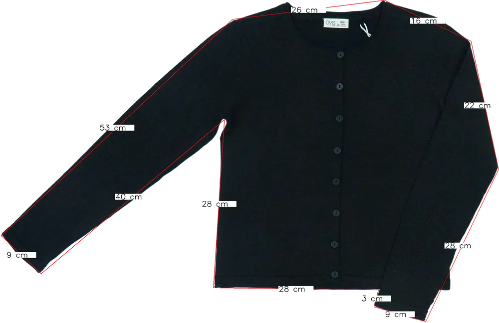 Fekete OVS Kardigán EU 152 / UK 12 év / US 12 év/L
