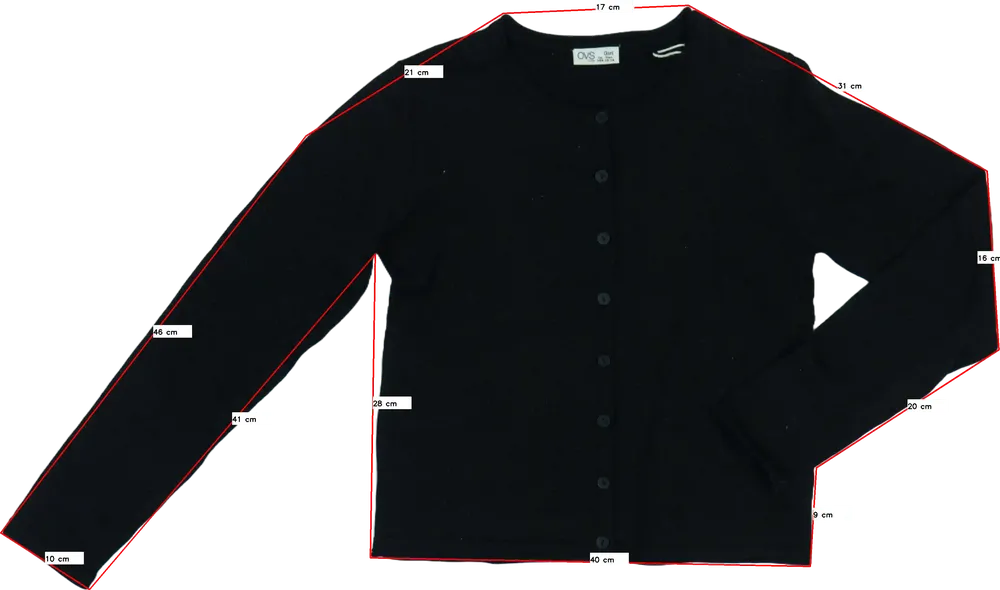 Fekete OVS Kardigán EU 164 / UK 14 év / US 14 év/XL
