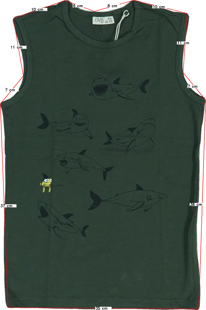 Zöld OVS Fiú / Férfi atléta EU 140 / UK 10 év / US 10 év/L