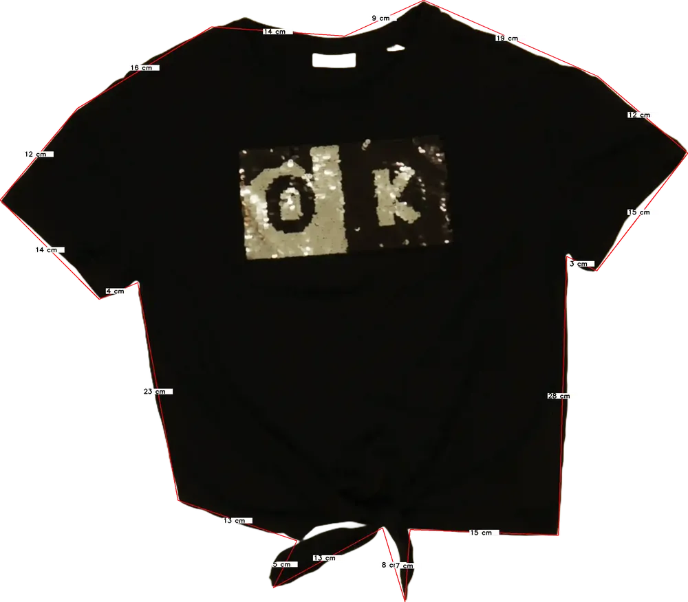 Fekete OVS Póló EU 164 / UK 14 év / US 14 év/XL