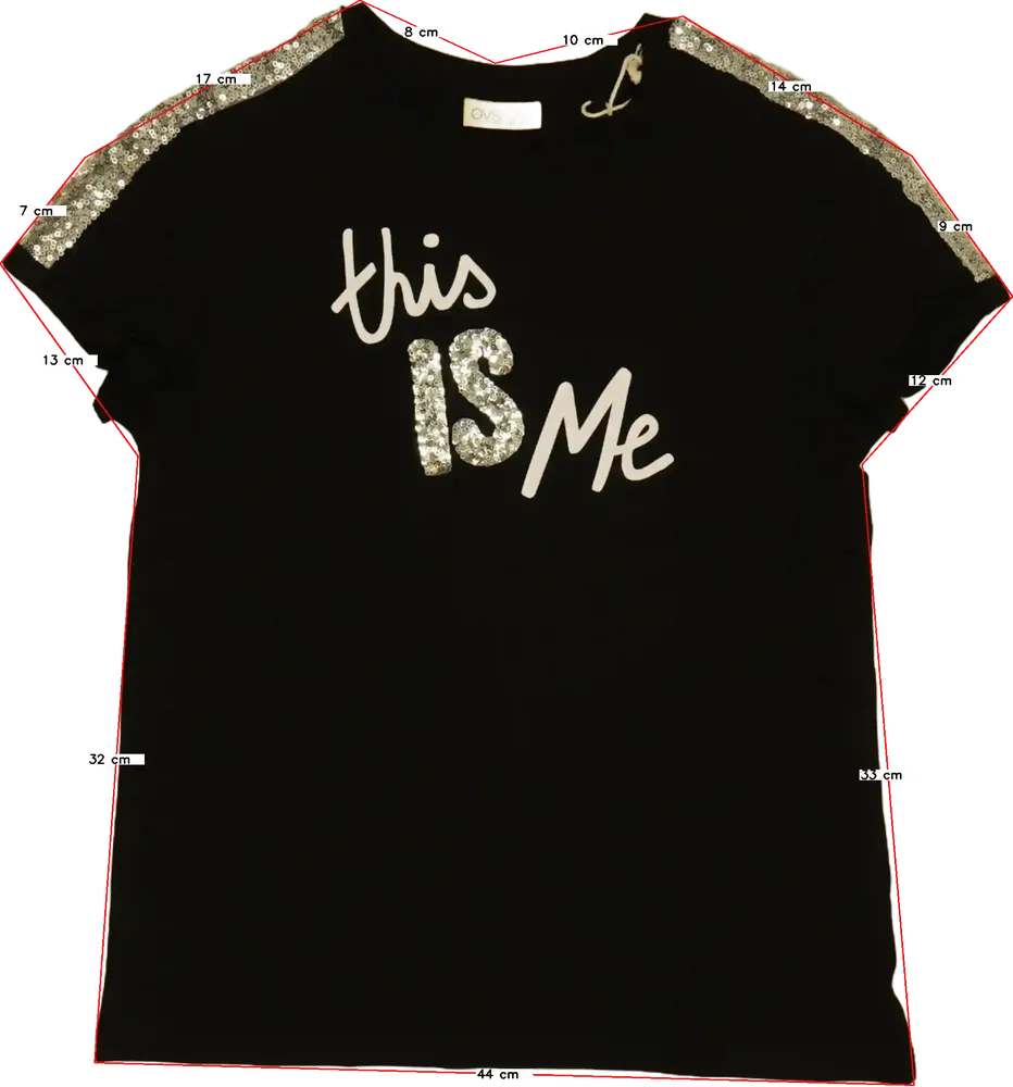 Fekete OVS Póló EU 146 / UK 11 év / US 12 év/L