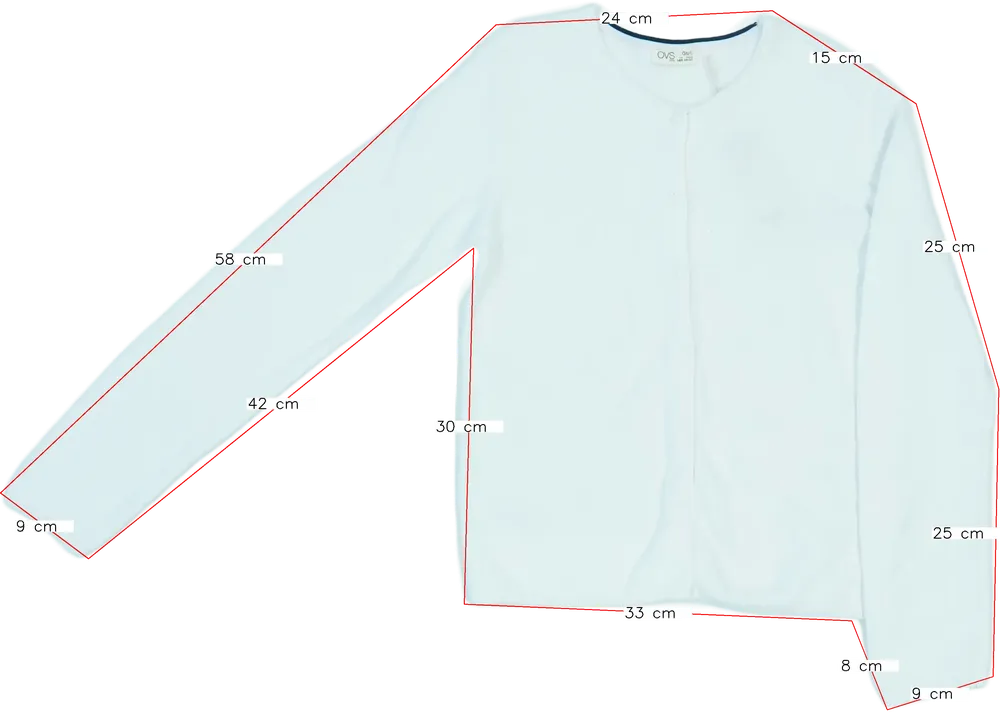 Fehér OVS Kardigán EU 146 / UK 11 év / US 12 év/L