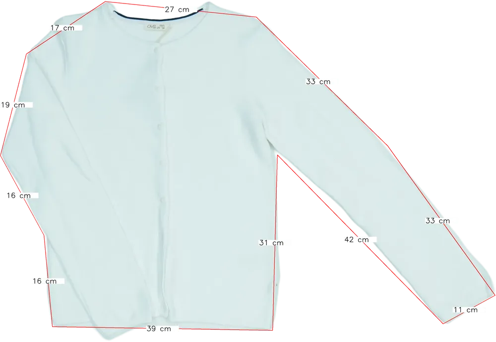 Fehér OVS Kardigán EU 170 / UK 15 év / US XL