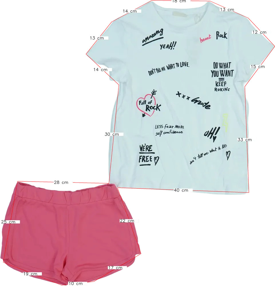 White OVS 2-piece set - Top &amp; Bottom EU 158 / UK 13 years / US 14 years/XL