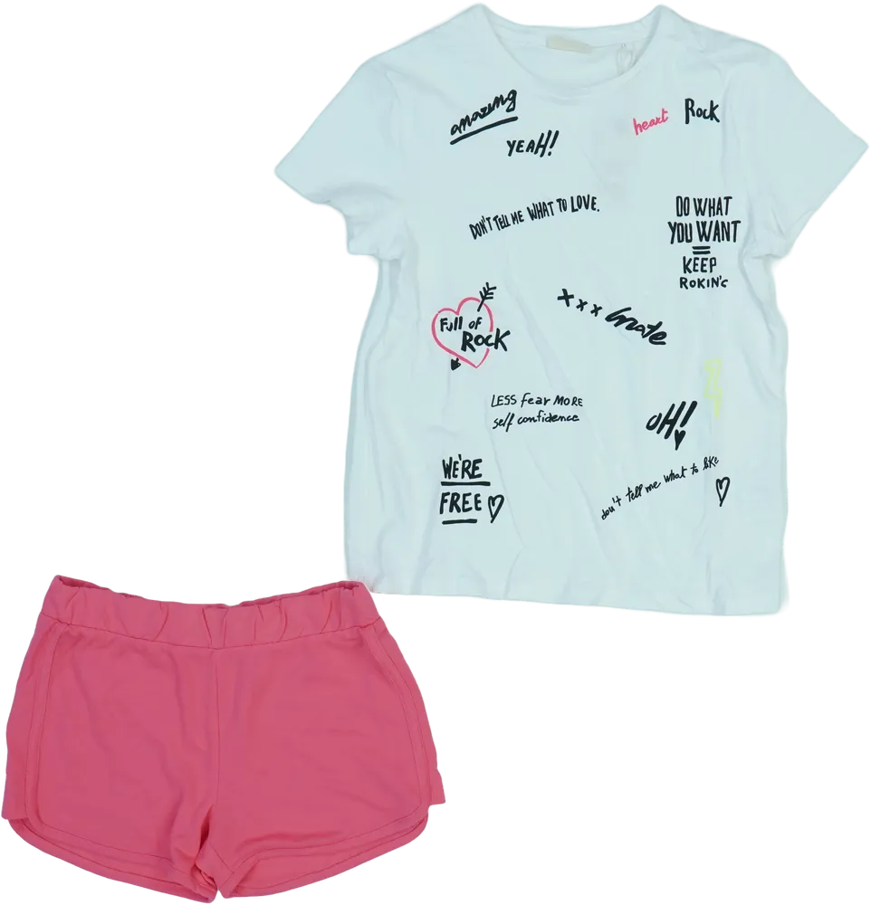 White OVS 2-piece set - Top &amp; Bottom EU 158 / UK 13 years / US 14 years/XL
