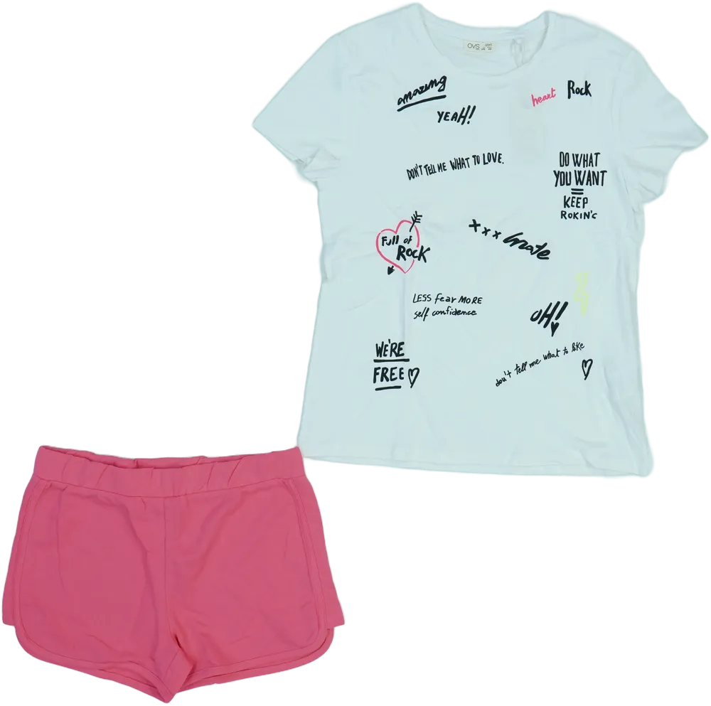 Fehér OVS 2 részes szett - Felsőruházat és nadrág EU 170 / UK 15 év / US XL