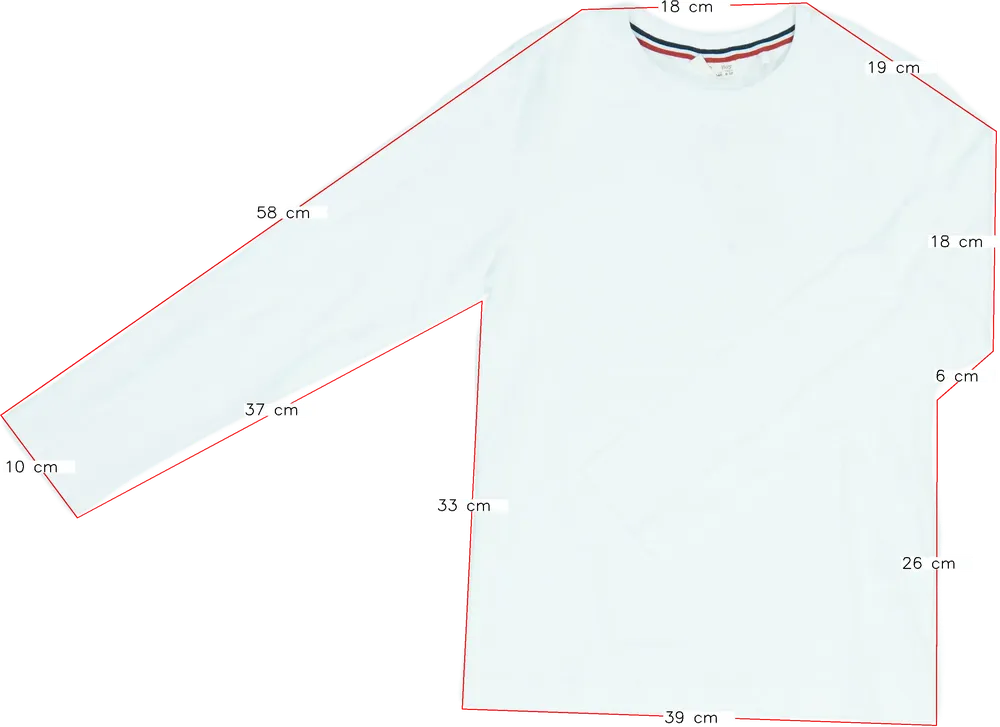 Fehér OVS Hosszú ujjú felső EU 140 / UK 10 év / US 10 év/L