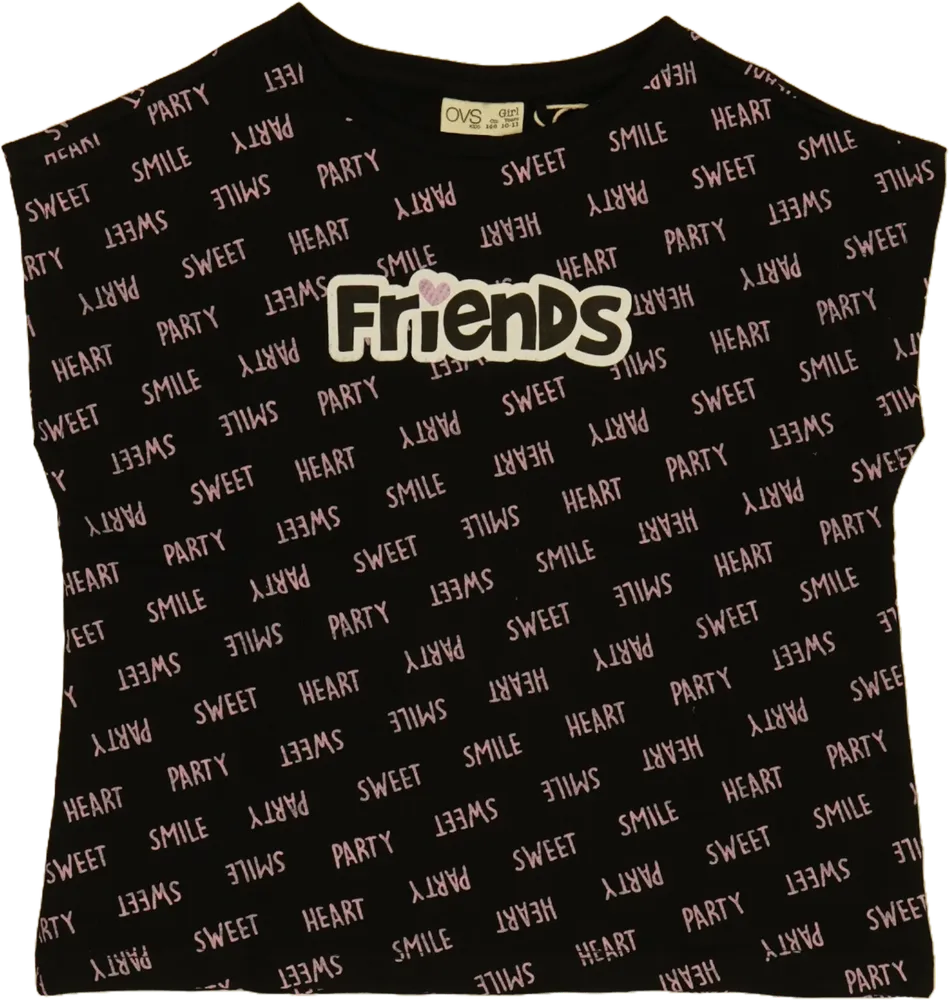 Fekete OVS Póló EU 146 / UK 11 év / US 12 év/L