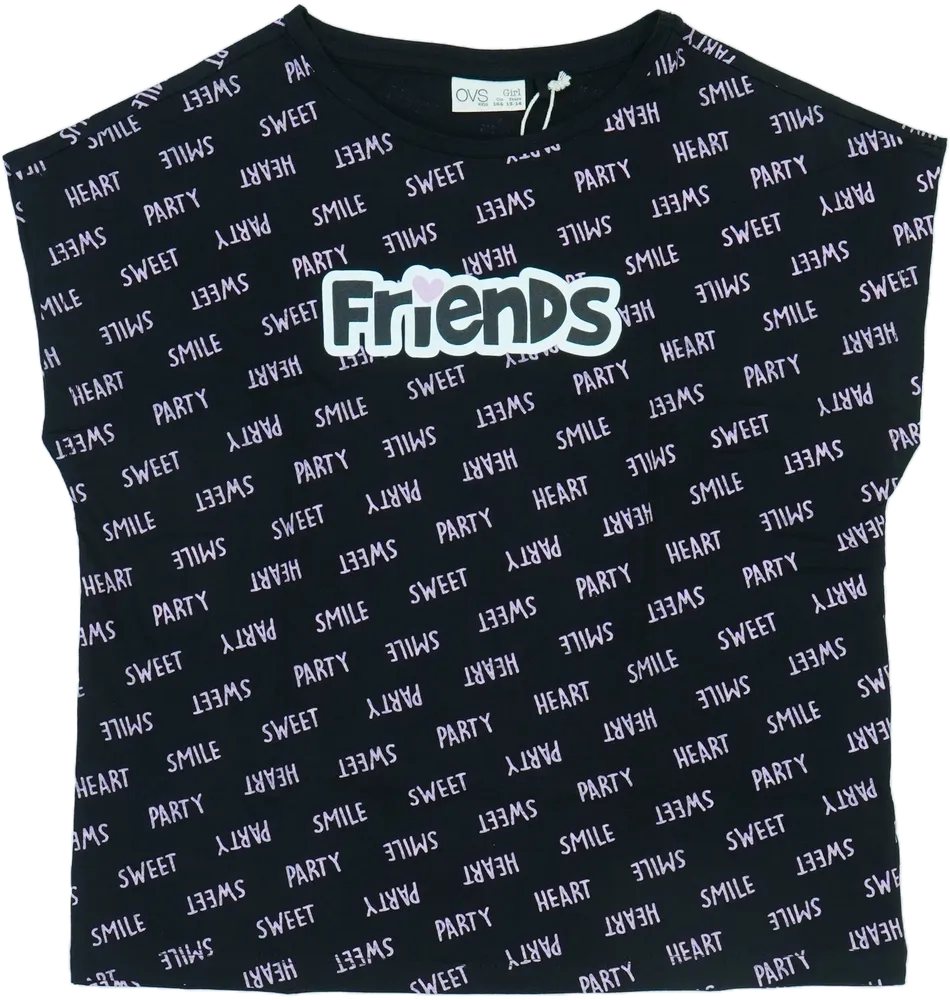 Fekete OVS Póló EU 164 / UK 14 év / US 14 év/XL