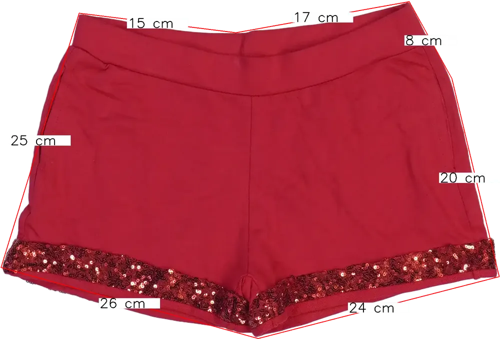 Piros OVS Rövidnadrág EU 152 / UK 12 év / US 12 év/L