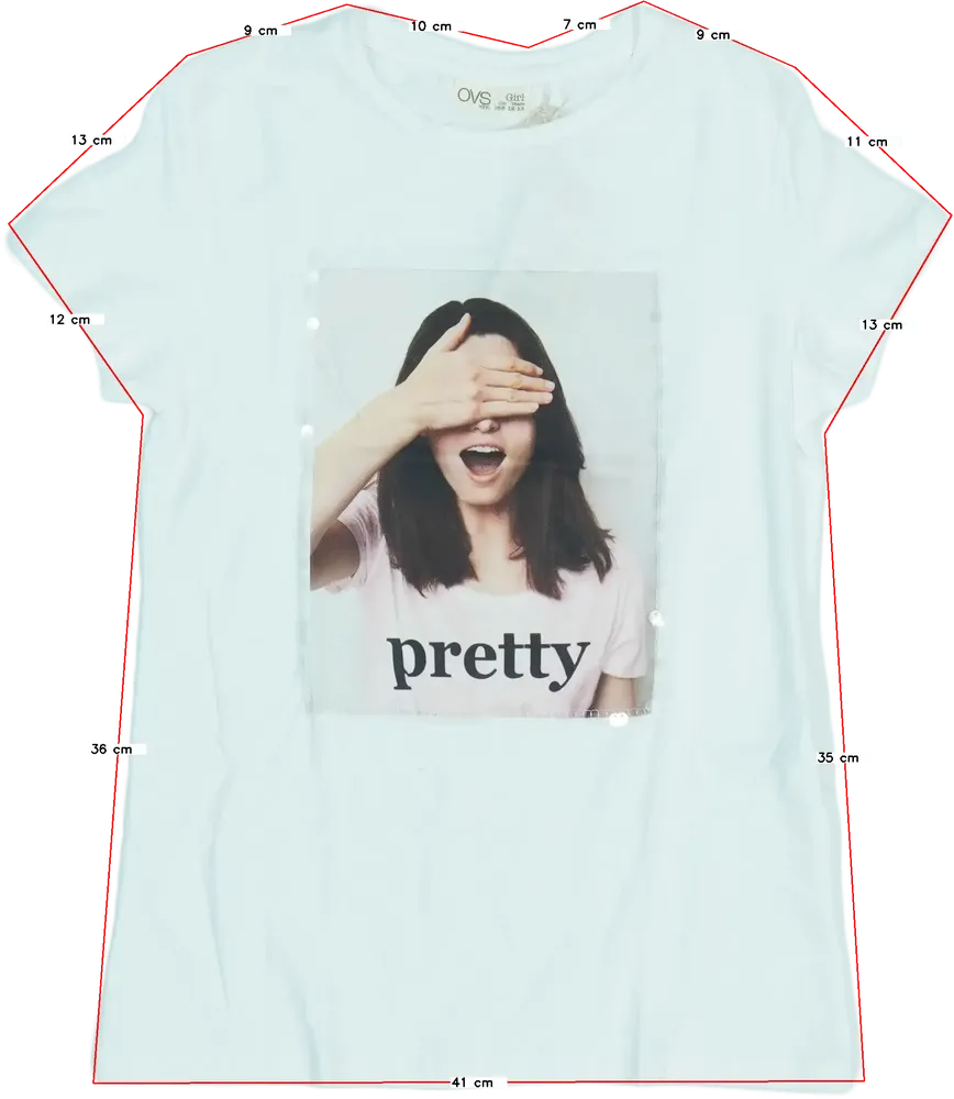 Fehér OVS Póló EU 158 / UK 13 év / US 14 év/XL