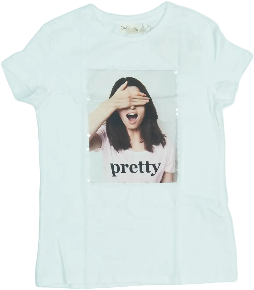 Fehér OVS Póló EU 164 / UK 14 év / US 14 év/XL