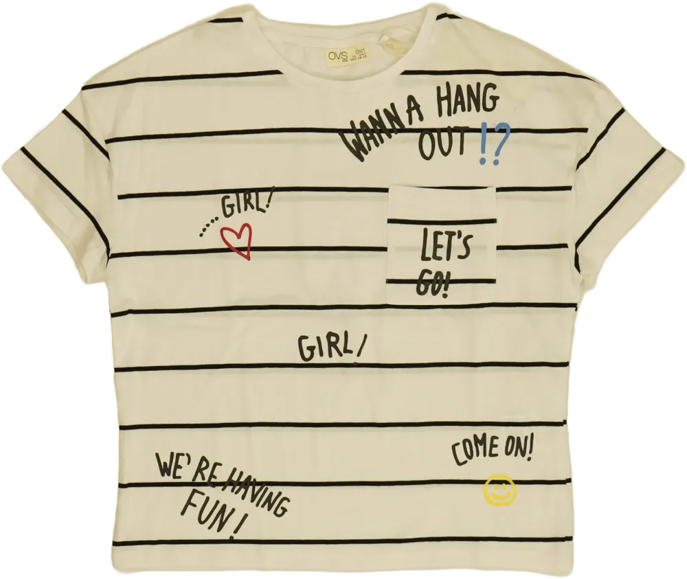 Fehér OVS Póló EU 152 / UK 12 év / US 12 év/L