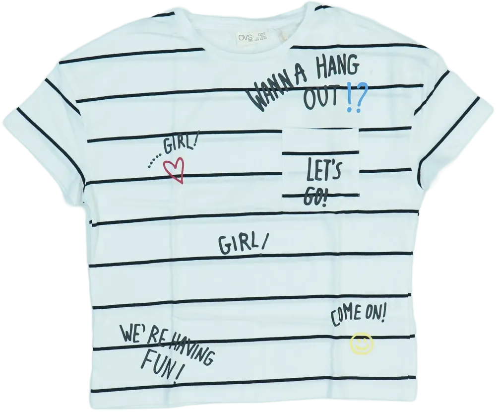 Fehér OVS Póló EU 158 / UK 13 év / US 14 év/XL