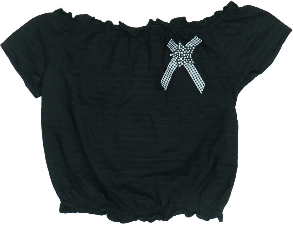 Fekete OVS Póló EU 140 / UK 10 év / US 10 év/L