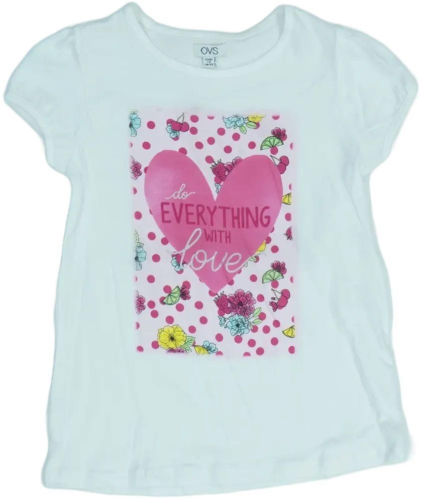 Fehér OVS Póló EU 128 / UK 8 év / US 8 év/M