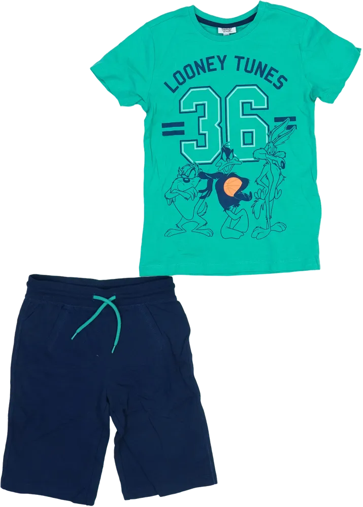 Green Looney Tunes 2-piece set - Top &amp; Bottom EU 128 / UK 8 years / US 8 years/M