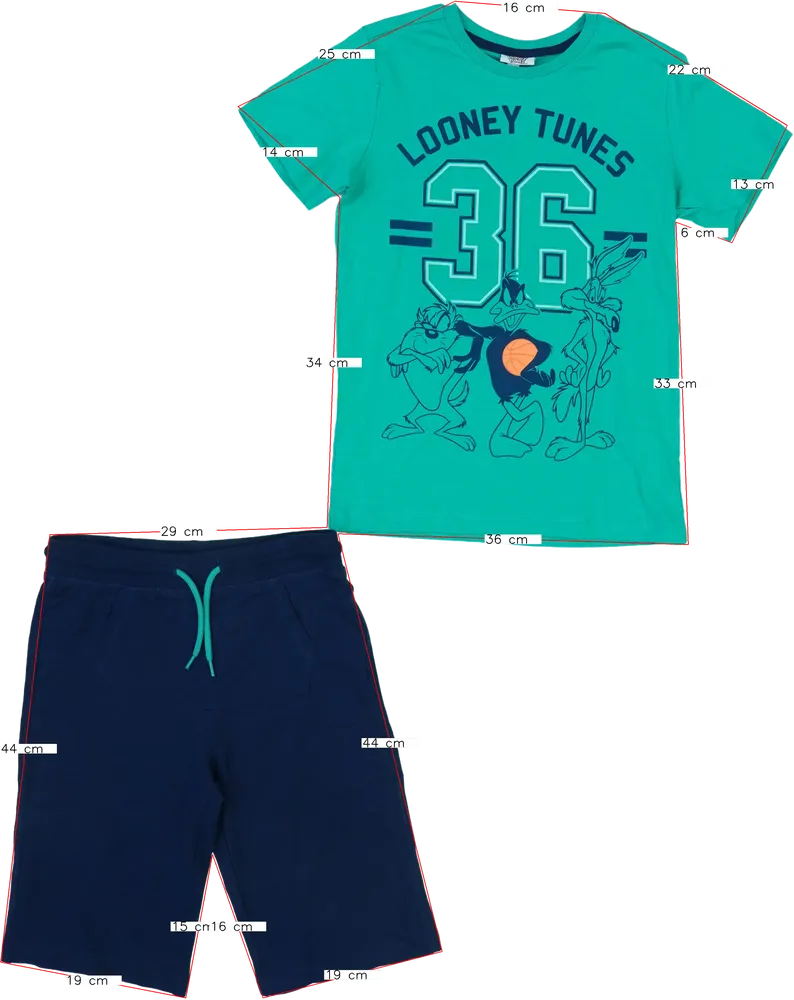Multicoloured Looney Tunes 2-piece set - Top &amp; Bottom EU 134 / UK 9 years / US 9 years/L