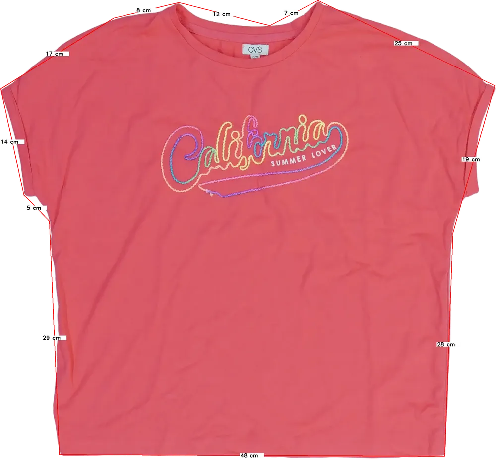 Rózsaszín OVS Póló EU 158 / UK 13 év / US 14 év/XL