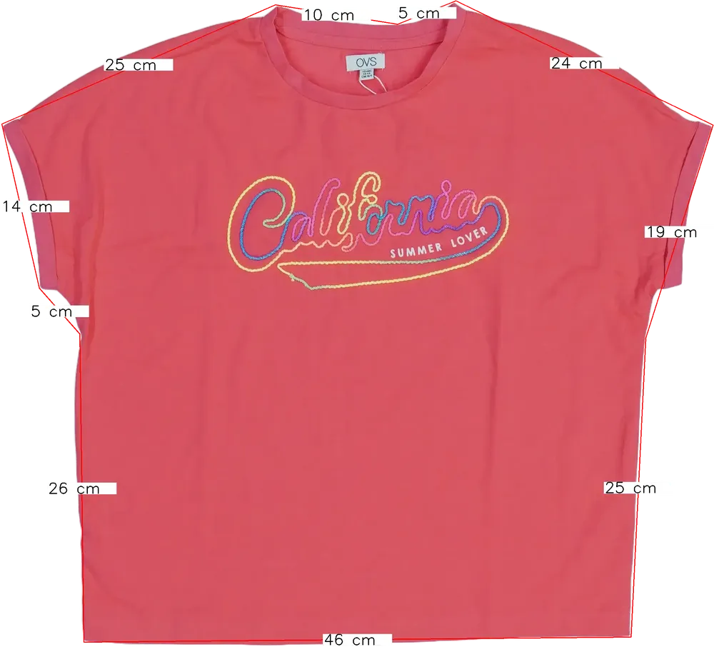 Rózsaszín OVS Póló EU 164 / UK 14 év / US 14 év/XL