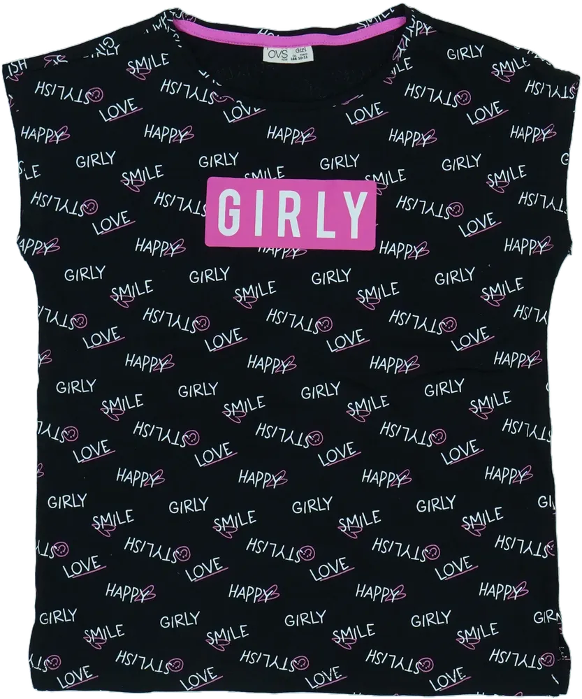 Fekete OVS Póló EU 146 / UK 11 év / US 12 év/L