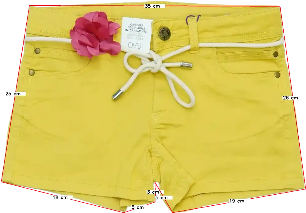 Sárga OVS Rövidnadrág EU 158 / UK 13 év / US 14 év/XL