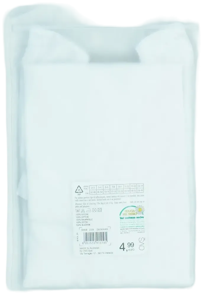 Fehér OVS Fiú / Férfi trikó EU 152 / UK 12 év / US 12 év/L