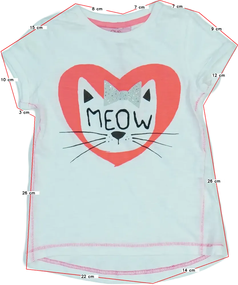 Fehér OVS Póló EU 110 / UK 5 év / US 5 év/XS