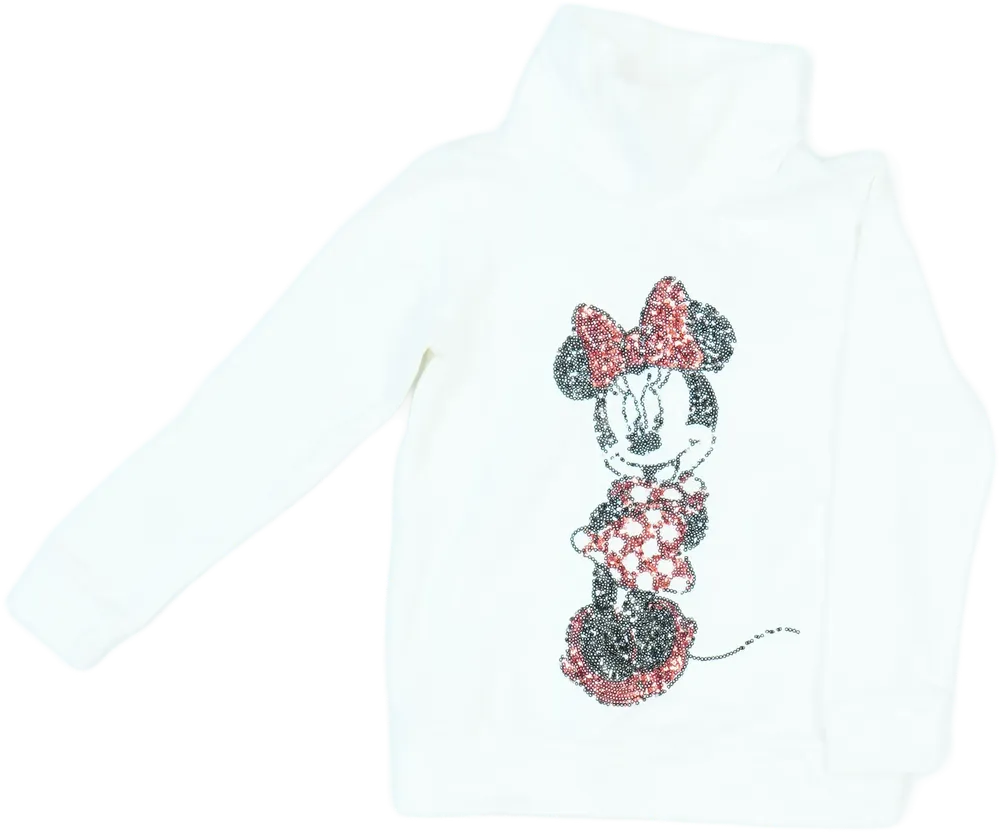 Fehér Disney Pulóver EU 128 / UK 8 év / US 8 év/M