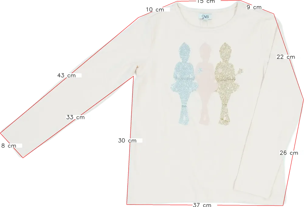 Rózsaszín OVS Hosszú ujjú felső EU 128 / UK 8 év / US 8 év/M