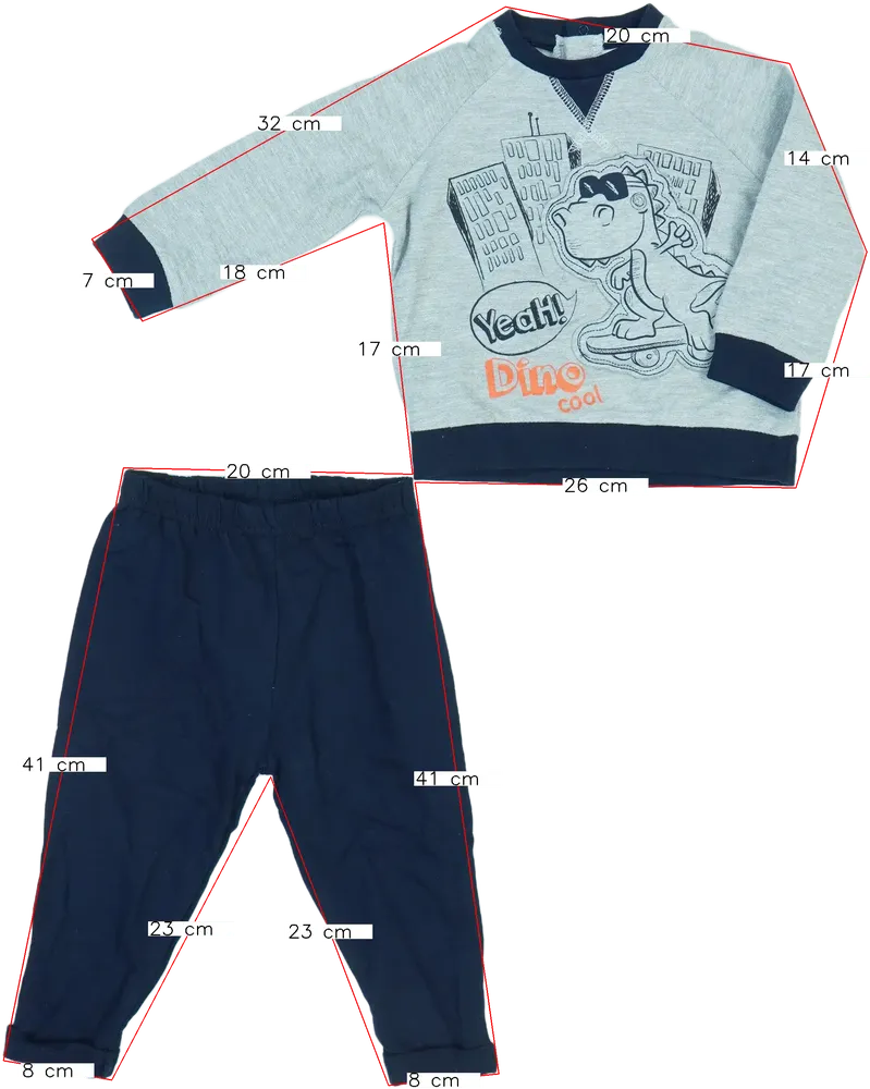 Grey OVS - Fagottino 2-piece set - Top &amp; Bottom EU 74 / UK 6-9 months / US 6-9 months