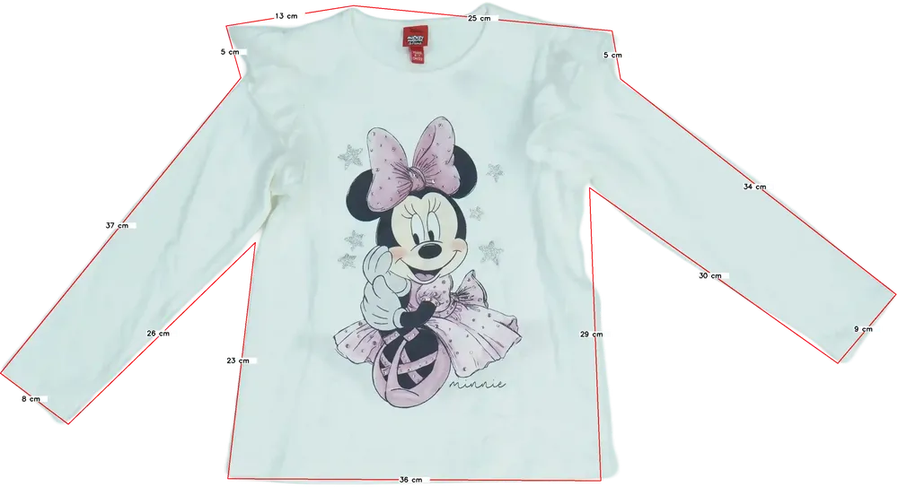 Barna Disney Hosszú ujjú felső EU 122 / UK 7 év / US 7 év/M